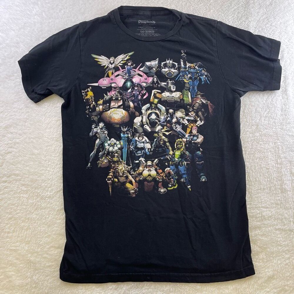 Blizzard Entertainment Overwatch Tee Shirt Mens XS Black Cotton Short Sleeve Ext